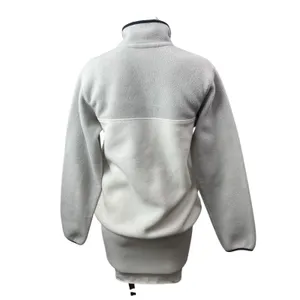 Patagonia Synchilla Snap-T Fleece Women's White Long Sleeve Sweater Top Size S thumbnail 4