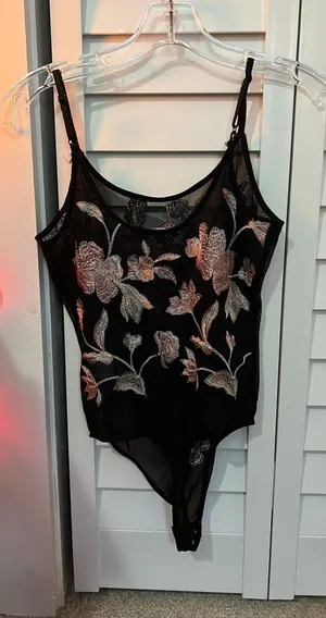 Express Floral Embroidered Bodysuit thumbnail 1
