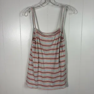 Kate Quinn 100% Organic Cotton Striped Ribbed Knit Tank Top Small S Sustainable thumbnail 5