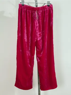 J. Crew Women’s Pink Velvet Peyton Pull On Pants Cropped Elastic Waist 6 NWT thumbnail 7