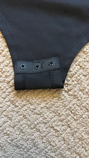 Pink Lily Black Long Sleeve Square Neck Bodysuit thumbnail 5