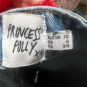 Princess Polly High-Rise Straight Leg Jeans Women's Size 6 Blue Denim thumbnail 6