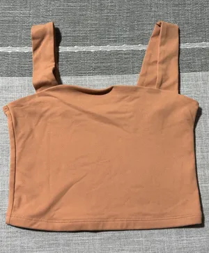 Abercrombie & Fitch‎ Soft A&F Collection Tan Brown Square Neck Crop Tank Top XS thumbnail 1