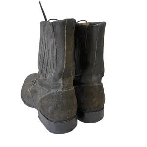 FRYE Women's Gray Lace Up Suede Combat Chelsea Boots Sz 9.5 B Almond Toe‎ thumbnail 4