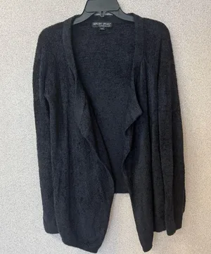Barefoot Dreams Cozychic Lite Calypso Women Size Small cardigan open front Black thumbnail 2