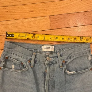 AGOLDE distressed high waist‎ straight jeans size 25 women's thumbnail 3