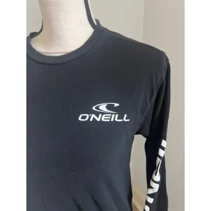 O'Neill Small Black Long Sleeve Graphic Tee Cotton Granola Unisex Skater Beach thumbnail 4