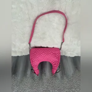 Steve Madden Bsilvia Quilted Crossbody in Hot Pink thumbnail 4