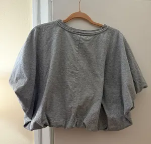Grey Lab Grey Poplin Puff Cropped Shirt thumbnail 2