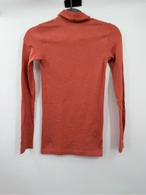 Lululemon Yin Vibes Turtleneck Size 4 Copper Clay Ribbed Seamless Top thumbnail 4