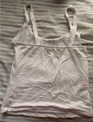 Plain white fox tank top  thumbnail 2