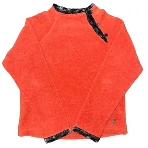 Wooly Bully‎ Fleece Sweatshirt Faux Fur Trim Gorp Winter Cabincore Granola thumbnail 1