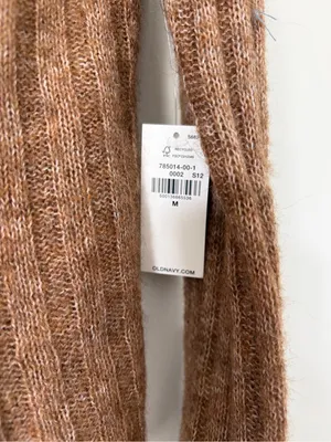 Old Navy Brown Wool Blend Ruffle Tie Front Bell Sleeve Cropped Knit Cardigan NWT thumbnail 3