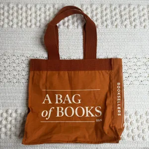 BARNES AND NOBLE Re-Wrap Collab Bag of Books Rust Brown Orange Tote Bag thumbnail 13