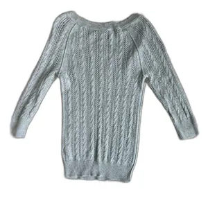 American Eagle Womens Small Gray Knit Pullover Sweater Long Sleeve Top thumbnail 4
