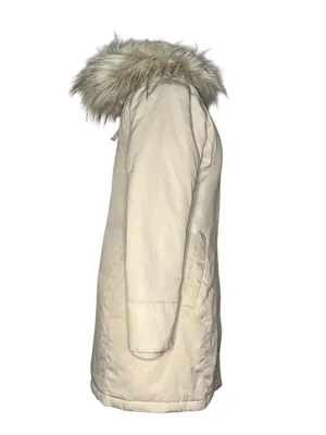 ABERCROMBIE & FITCH Ultra Parka Jacket Faux Fur Hood Womens Size Medium thumbnail 4