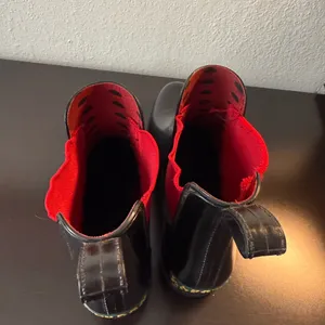 Lauren Ralph Lauren Black and Red Winter Rain Boots thumbnail 2