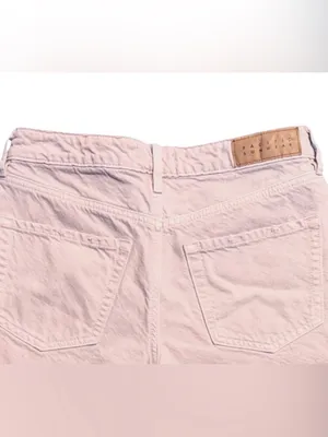 PacSun High Rise Festival Pale Pink Denim Jean Shorts Cotton Pockets Size 27 thumbnail 5