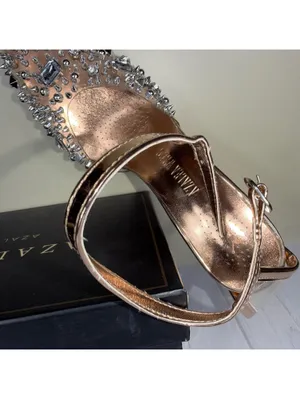 Azalea Wang Popstar Rose Gold PVC Slingback Stiletto Heels Women’s Size 7.5 thumbnail 3