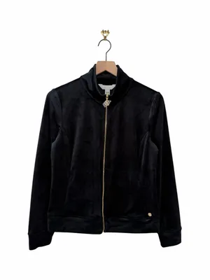 Lilly Pulitzer Regate Velour Jacket Black Size S NWT thumbnail 2
