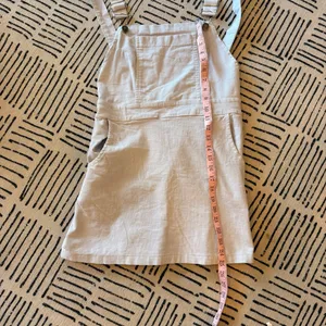 Casual Cream Elastic Waist Overall Corduroy Dress One Size thumbnail 5