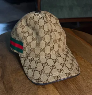 Gucci beige and brown GG monogram baseball cap thumbnail 1