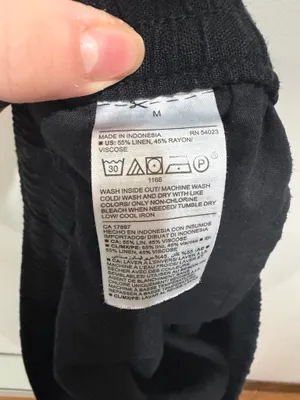 Old navy black High-Waisted Linen-Blend Super Wide-Leg Pants Size medium thumbnail 10