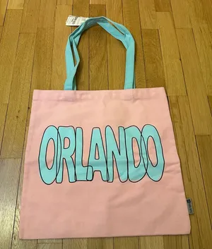 Orlando Pink and Blue Tote Bag thumbnail 1