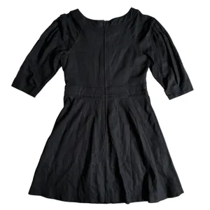 Banana‎ Republic Factory Womens 4 Black Linen Blend Boat Neck Mini Dress NWT thumbnail 3