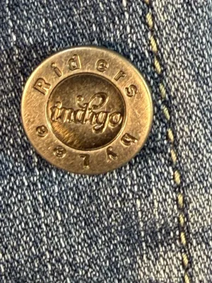 Riders by Lee Indigo Women's Denim Jean Jacket Size Small thumbnail 3