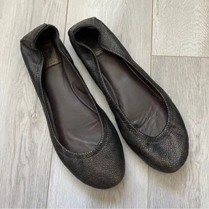 Tory Burch Flats eddie bronze metallic ballet womens Brown (size 8.5) chic work thumbnail 1