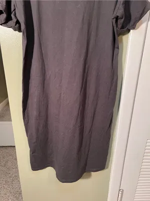 Dazy Women's Size XL Midi T-Shirt Dress Dark Gray White‎ Marvelous Construct thumbnail 8