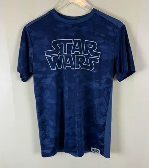 Star Wars Blue Camo Logo Graphic T-Shirt thumbnail 4