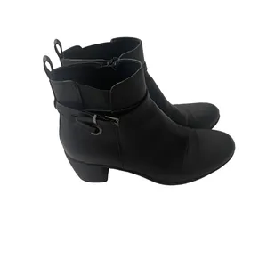 Andiamo Women's Size 9.5‎ Aniles Faux Leather Ankle Moto Black Booties Boots thumbnail 2