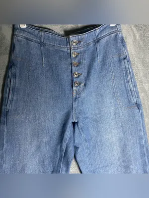 Free People Barrel High Fly Blue Jeans size 25 thumbnail 4