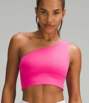 NWT Lululemon Align Asymmetrical Sports Bra Sonic Pink Color Size 12 A/B thumbnail 1