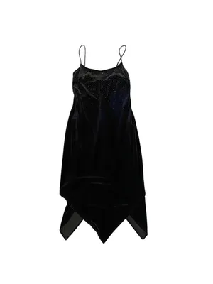 Vintage Rampage 90s Y2K Velvet crystal Fairy Hem Midi Slip Dress cocktail moody thumbnail 9