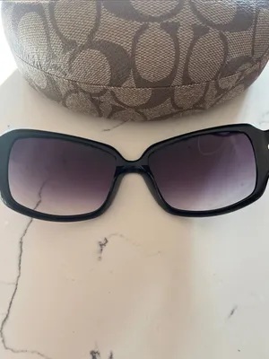 Coach Black Frame Sunglasses with Purple Gradient Lenses thumbnail 3
