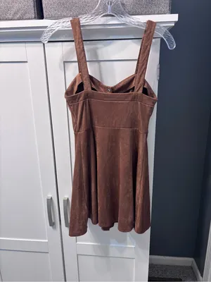 Forever 21 Rust Brown Button-Front Mini Dress/Jumper NWOT Size S thumbnail 2