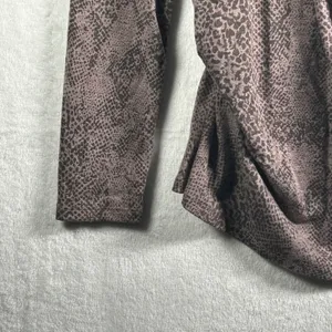 Ann Taylor‎ Womens Long Sleeve Wrap Snake Print Shirt Top Size Medium thumbnail 8