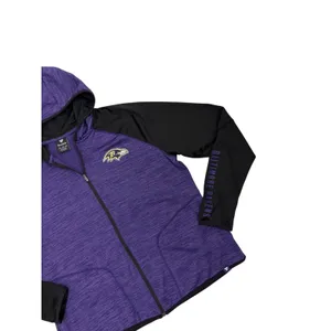 Fanatics Baltimore Ravens Purple Athletic Jacket Hooded Full-Zip Hoodie XL thumbnail 3