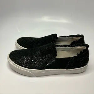 Nurse Mates by Sofft Farrah ruffle black leather slip on sneakers size‎ 8.5 thumbnail 4