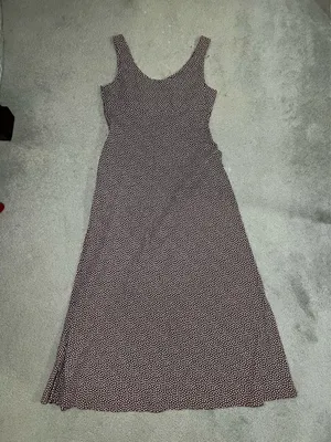 Vintage 90s Made in the USA Alyn Paige Maxi Polka Dot Dress thumbnail 2