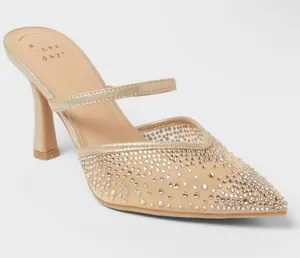 🌸Women’S Sonia Gold And Rhinestone Heels Size 9🌸 thumbnail 1