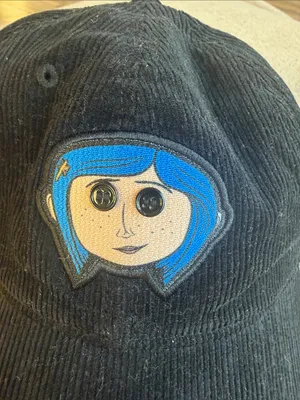 Boxlunch Coraline Black Corduroy Cap thumbnail 3