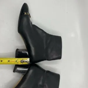 Msrp$730 SALVATORE FERRAGAMO Booties W/ Gold signa thumbnail 9
