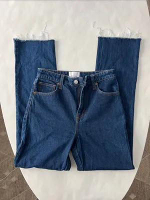 REFORMATION Jax Stretch High Rise Straight Jeans Seneca Dark Wash 26 $178 thumbnail 4