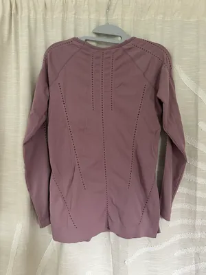 Athleta Pink Magenta Long Sleeve Active Workout Top thumbnail 2