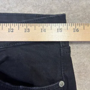 Zara Womens Size 8 Black Minimalist Grunge‎ Raw Hem Cropped Straight Leg Jeans thumbnail 7