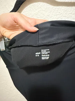 Aerie High Waisted Bikini Bottom Medium Black Swimwear thumbnail 3